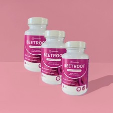 Rosabella Organic Beet Root 60 Capsules Natural Energy Boost Blood Pressure-3PCS