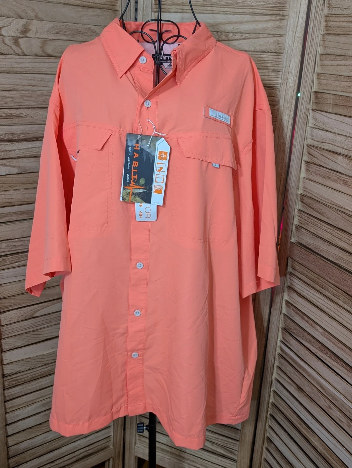 habit fishing shirt mens Salmon coral 2XL
Opens in a new window or tab