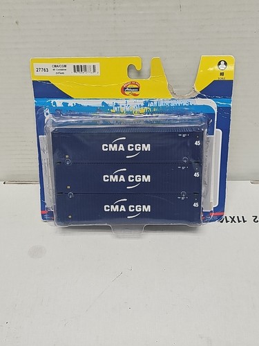 Paquete de 3 contenedores Athearn CMA/CGM 45' #27763 ESCALA HO... | Zustand: New