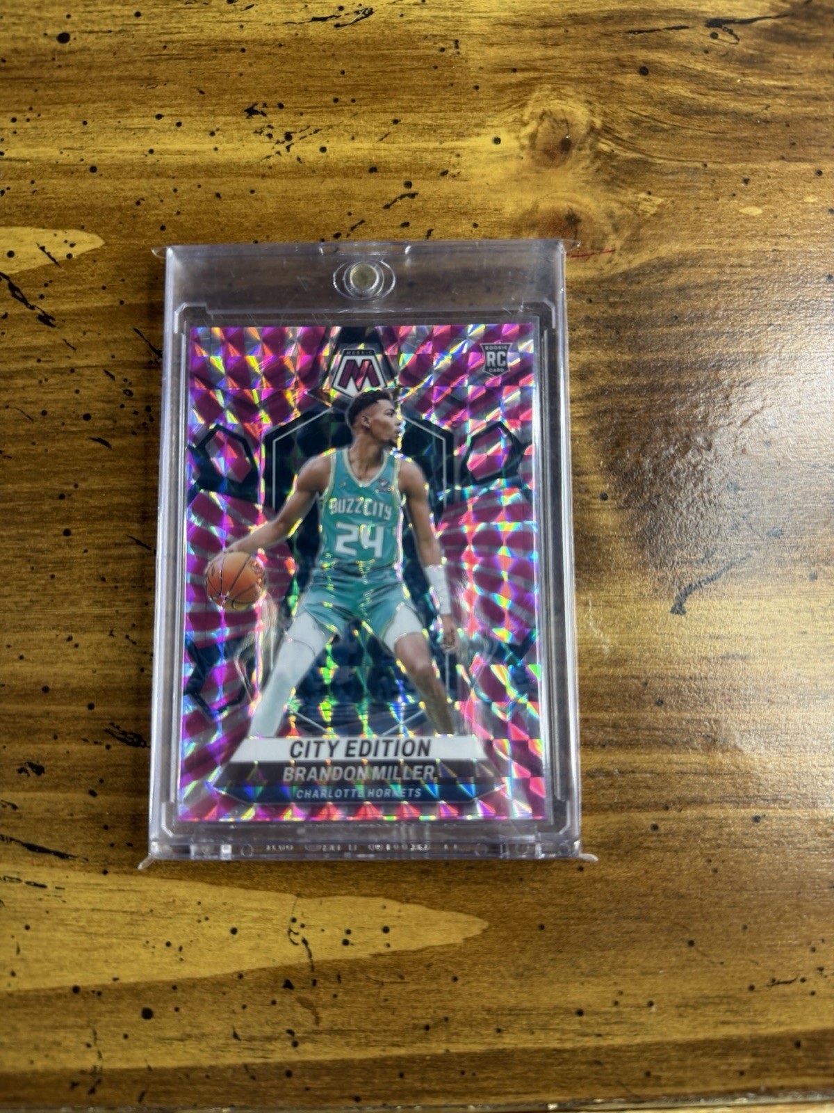 2023-24 Panini Mosaic #277 Brandon Miller RC City Edition FOTL Pink Swirl /18 💎