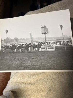 Vintage Santa Anita Photo 8 x 10  Homestretch 1947