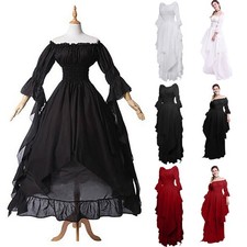 Frauen Mittelalterliches Kleid Renaissance Gothic Cosplay Prinzessin Kleid