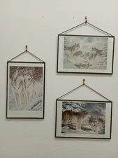 Framed Wolf Prints Amneris Fernandez Contemporary Canadian Art Card Series X3