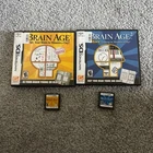 Nintendo Brain Age & Brain Age 1 + 2 DS Game Lot, Manual, Sudoku, Touch Screen