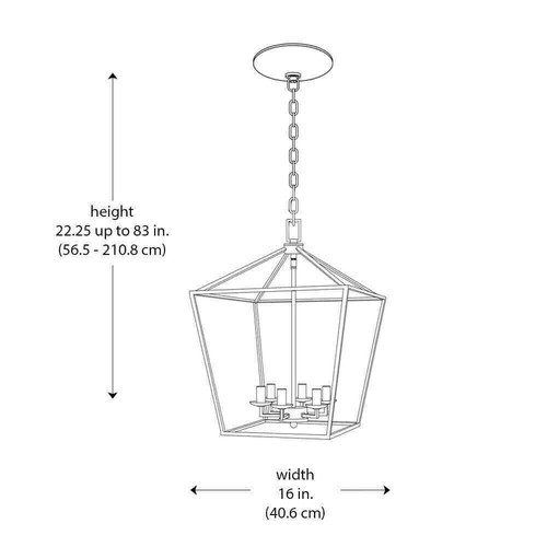 Home Decorators Weyburn 6-Light Gold Chandelier Light Fixture with Caged Shade - Picture 2 of 3