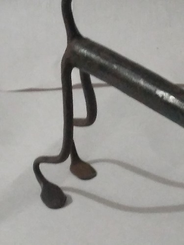 Metall Affe riechende Blume Figur Unikat verspielt frech OOAK - Bild 5 von 7