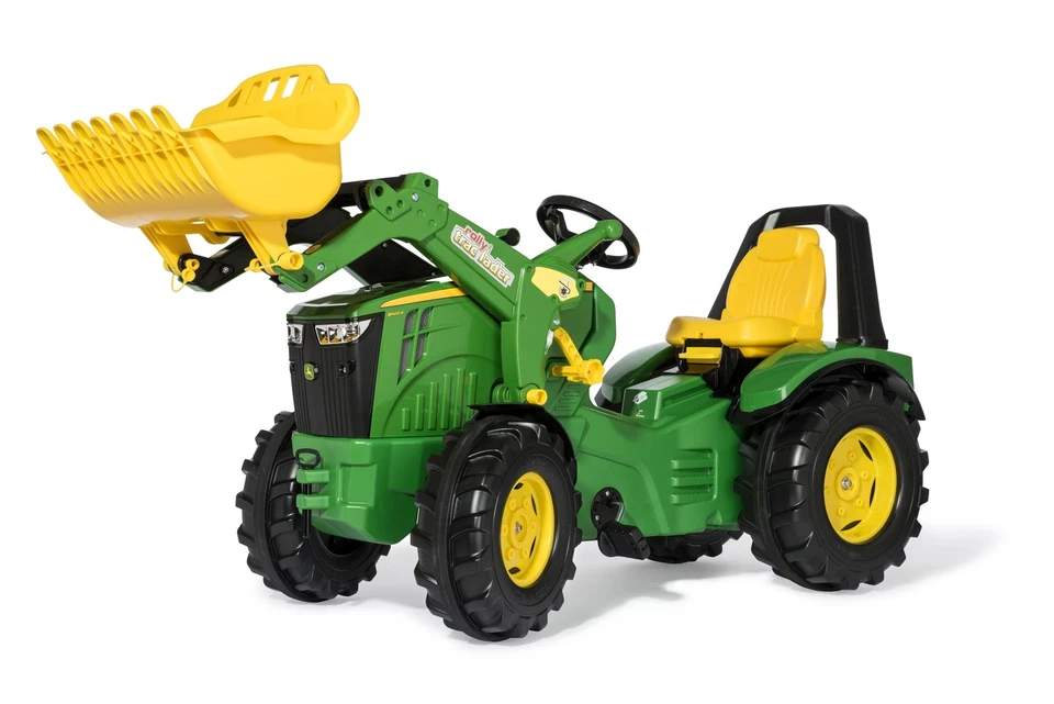 Rolly Toys Trettraktor Premium John Deere 8400R mit Frontlader, Flüsterreifen