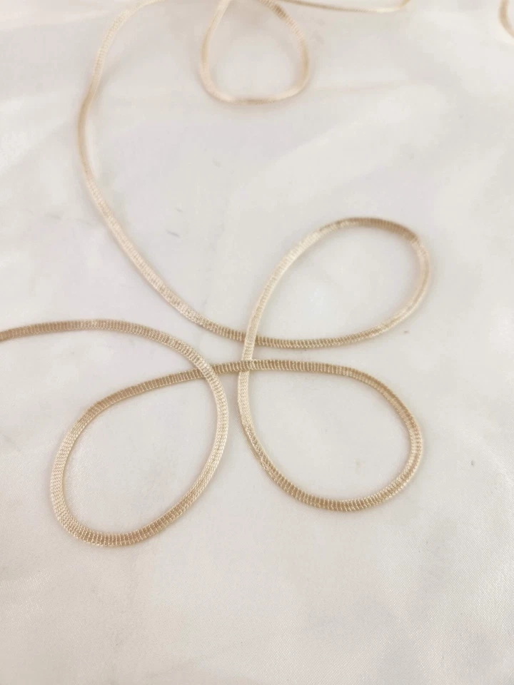 Embroidered Scroll Filigree Sheer Curtain Overlay Fabric Champagne 118" Wide BTY - Image 4 of 4