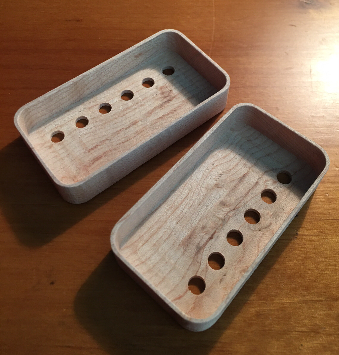 Guilford Heavy Figure Birdseye Humbucker Covers 1 Pair Direct Mount