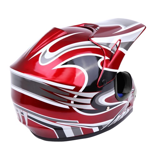 Kinder Moto cross Helm Motorradhelm Integralhelm + Cross Brille + Handschuhe M - Bild 5 von 8