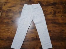 PRE OWNED Girls Athletic Works Sweatpants Fleece Light Gray Size S 6-6x