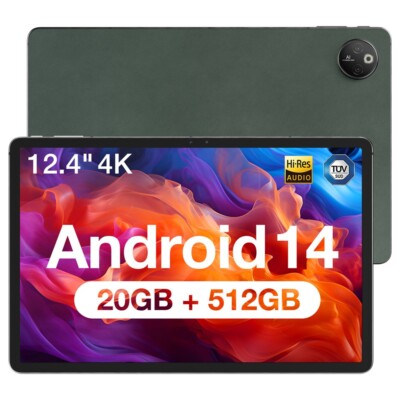 2024 DOOGEE T30MAX 12,4 Zoll Tablet 20GB+512GB 10800mAh Android 14 Tablet 50MP