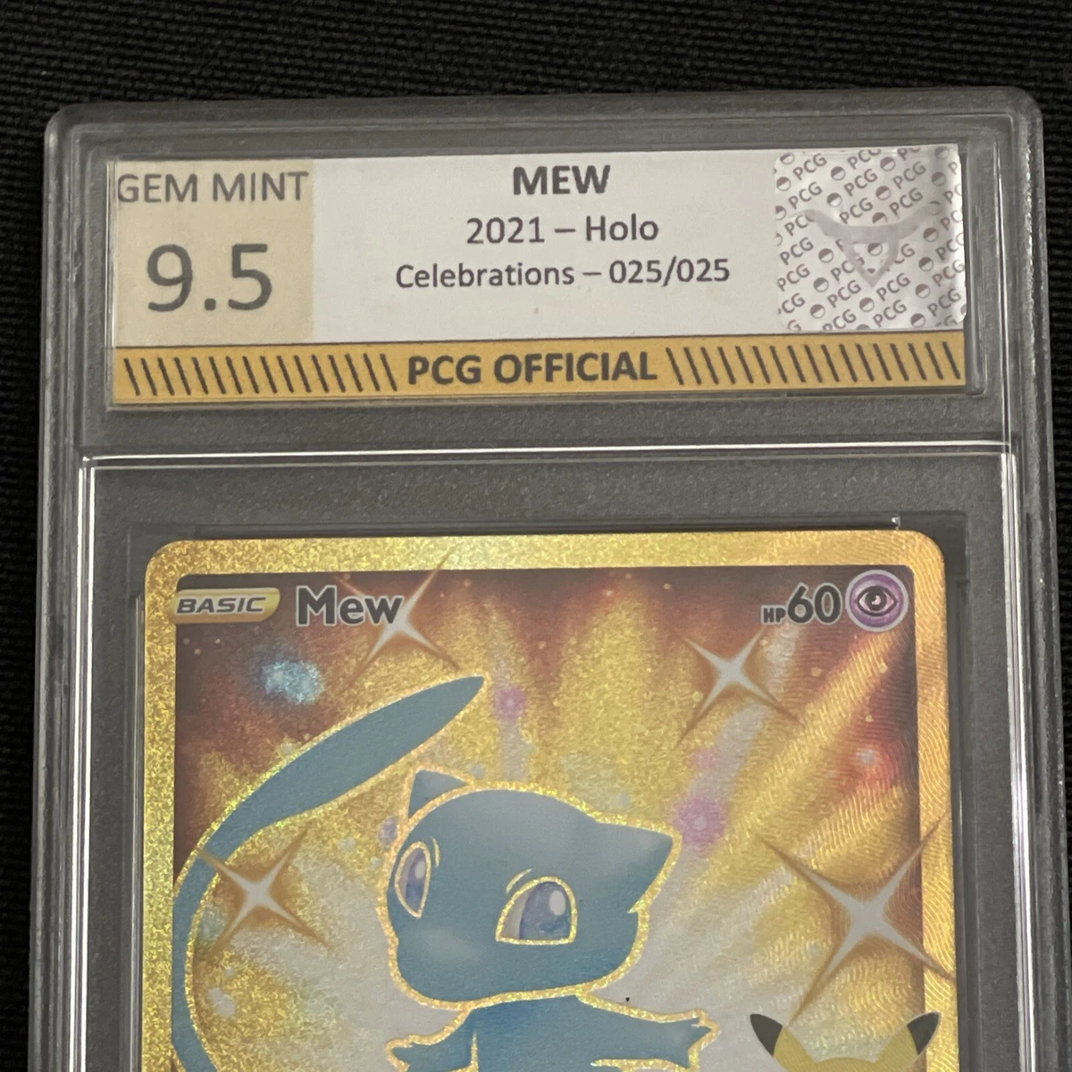 Pokemon Celebrations Gold Shiny Mew Card - 025/025 Pack Fresh 25th  Anniversary