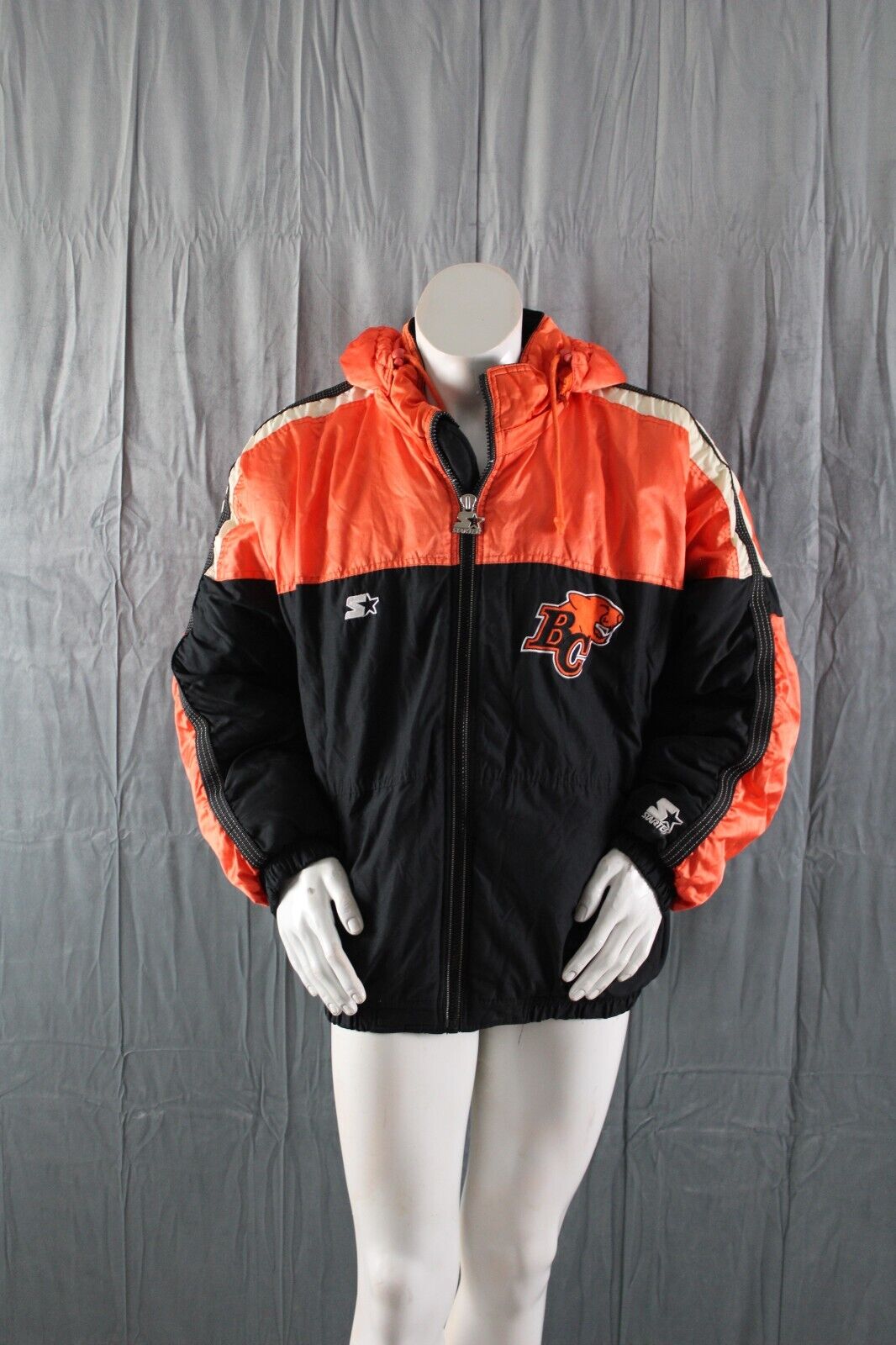 BC Lions Jacket (VTG) - Puffer Zip Up by Starter - Men's Large