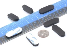 1/2" x 1 1/2" x 1/8" Oval Shaped Rubber Feet  3M Backing  Various Pack Sizes