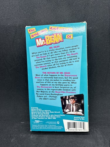 Mr. Bean - V. 1: The Amazing Adventures of Mr. Bean (VHS, 1996) - Picture 2 of 3