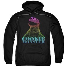 SESAME STREET COOKIE MONSTER HALFTONE Pullover Hooded Sweatshirt Hoodie SM-5XL
