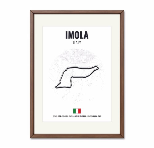Póster Imola F1 Grand Prix, impresión italiana de Fórmula 1, regalo Grand Prix Race Track. - Imagen 3 de 4
