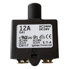 Circuit Breaker ETA 1658 12A DC AC Push Thermal Overcurrent P 13 terminals