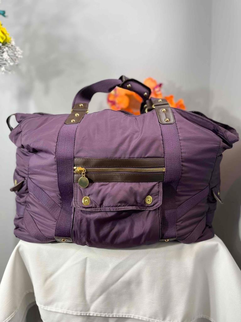 レア✨レスポートサック ステラマッカートニー キルティング 花 キャリーバッグ Stella McCartney x LeSportSac Cyber Grape Purple Polyester