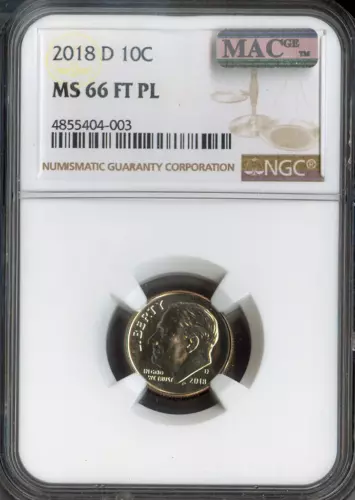 2018 D Roosevelt Dime NGC MS66 FT PL QUALITY✔️