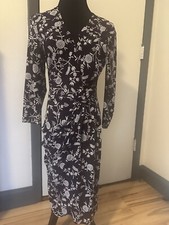 Eliza J Faux Wrap Floral V-Neck Midi Dress size 8