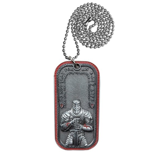 Cruz Medieval Caballeros Templarios Etiqueta de Perro Colgante Desafío Moneda Armadura de Dios Ficha - Imagen 11 de 14