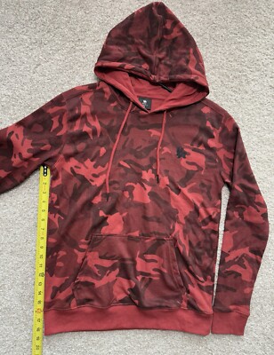 Young LA activewear men's red camo pull over hoodie size medium | eBay