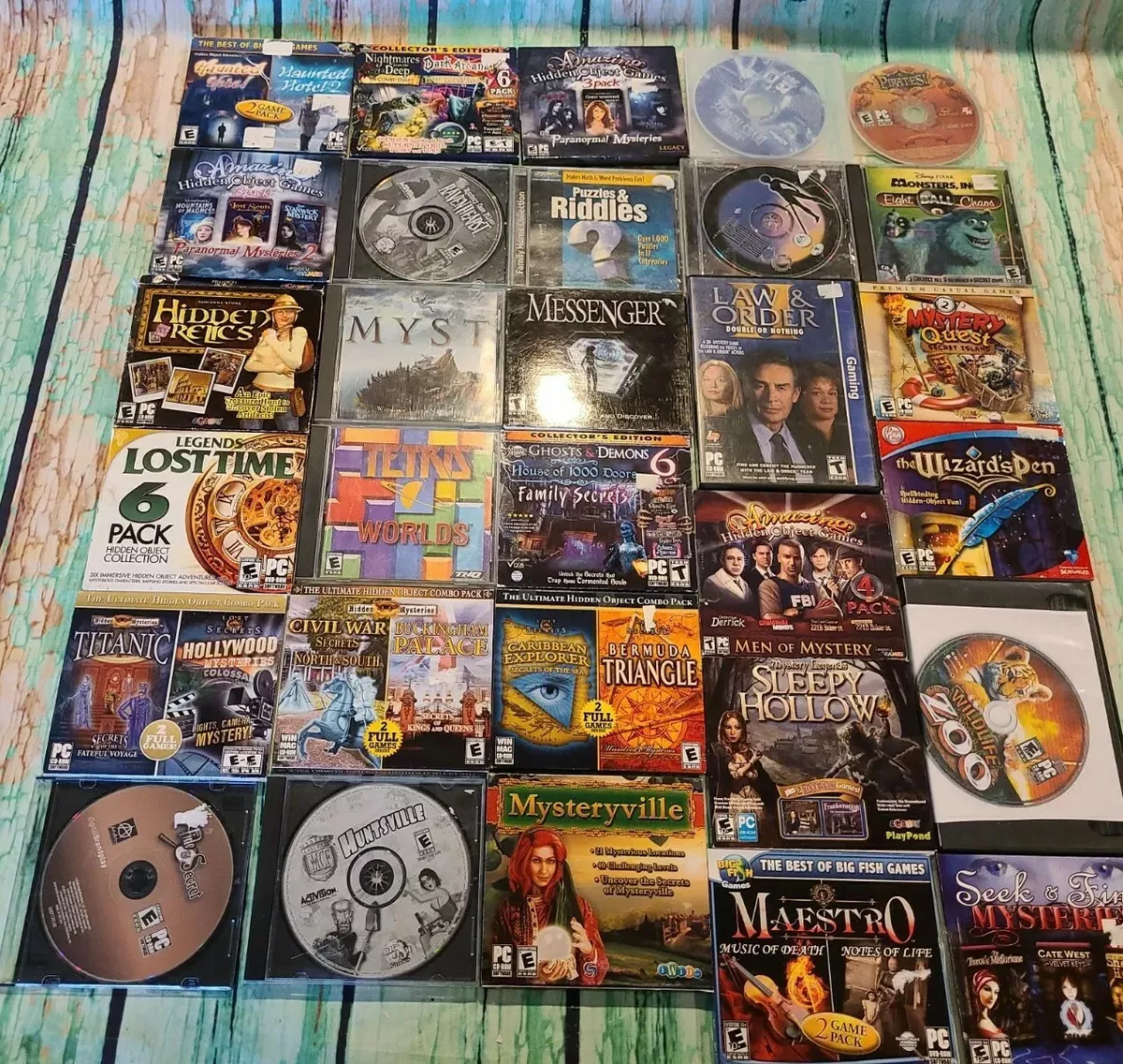 PC/CD ROM Game Lot Of 30- Mixed Lot Of Pre-owned Games mystery