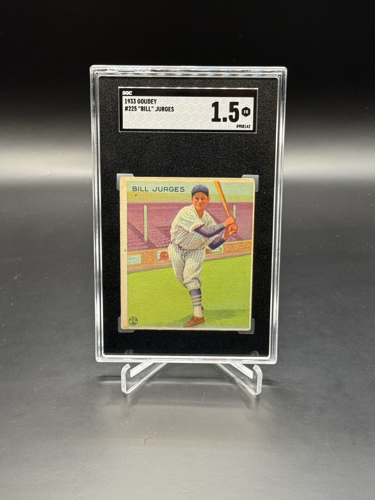 1933 Goudey Bill Jurges #225 SGC 1.5 Chicago Cubs