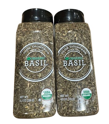2 Olde Thompson Organic Basil 4.2 Oz Lot Of 2