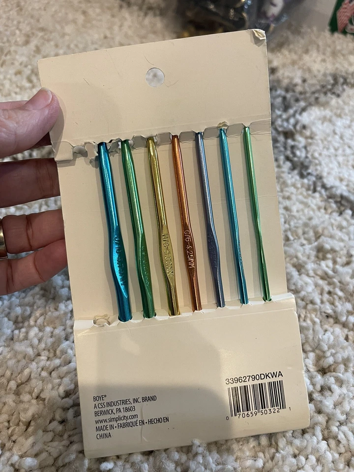 Vintage Boye Crochet Hook Set Size D, E, F, G, H, I, J (NO K) - Image 2 of 2