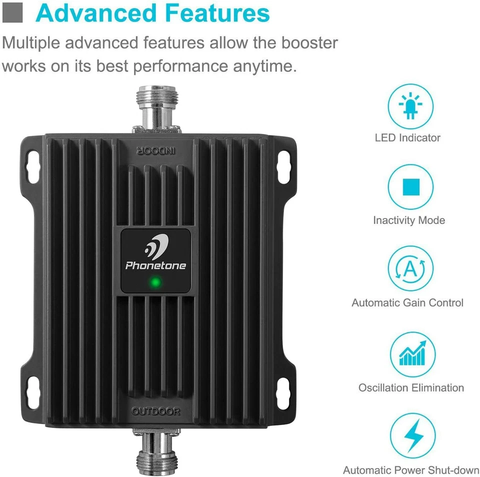 Cell Phone Signal Booster 3G 4G LTE 1700/2100MHz Band 66 & Band 4 Repeater Kit - Image 2 of 4