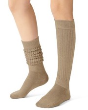 Women's Slouch Socks Knee High Long Tube Scrunch Boot Socks for Casual Wear