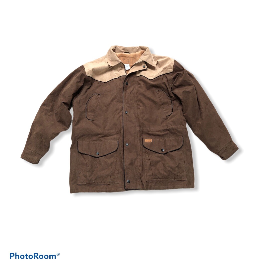 Outback Trading Men Pathfinder Fleece Lined Barn Jacket Coat L Brown Style  2313