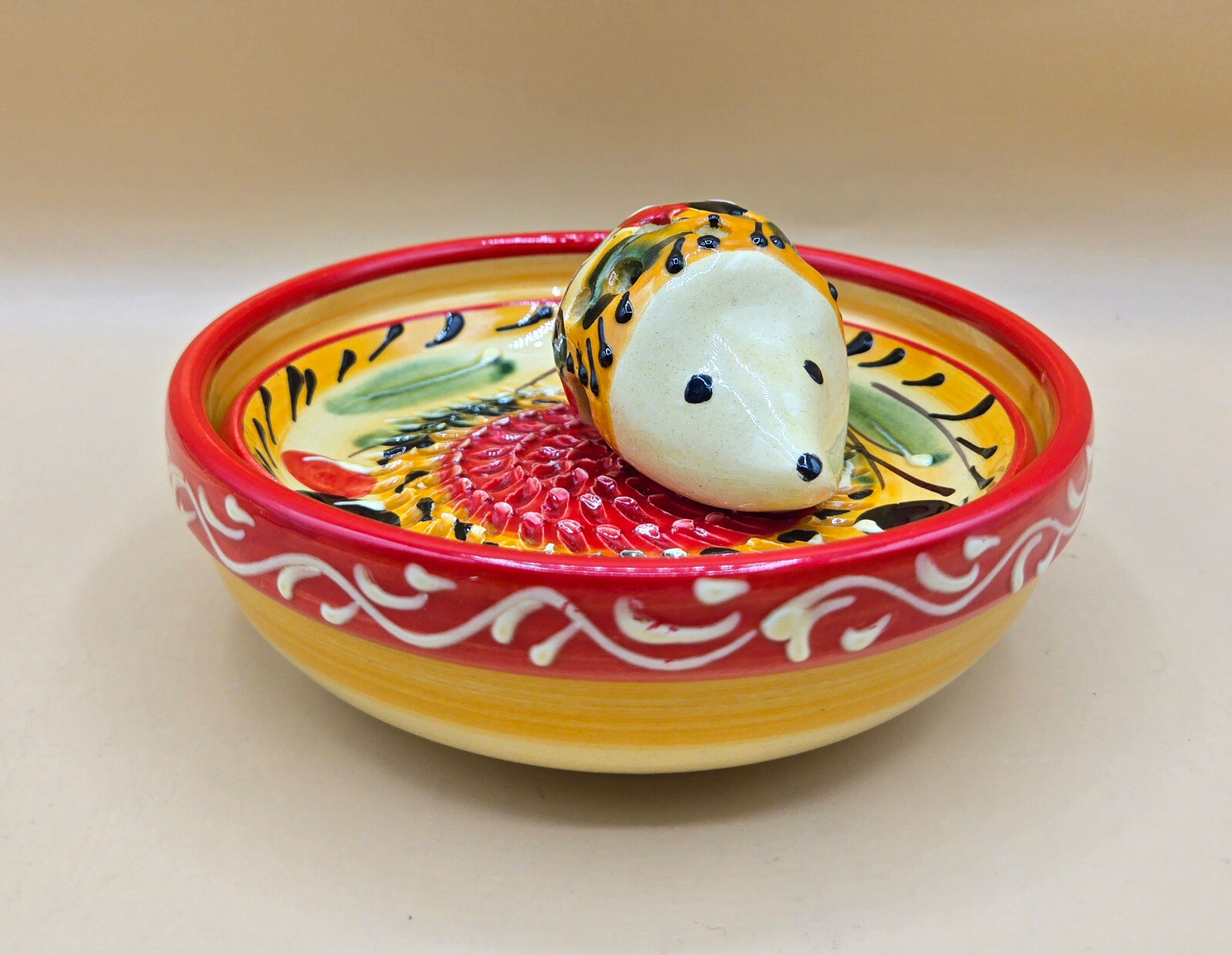 3pc Eleboraclon Artesanal Garlic Grater Zester Handmade & Painted Spain, EUC