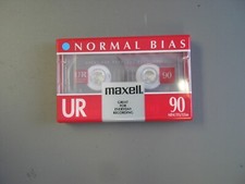 Maxell UR 90 Minute Blank Audio Cassette Tapes Normal Bias new sealed