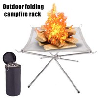 UK Folding Portable Fire Pit Mesh Fire Pit Bonfire Stand Outdoor Camping Patio