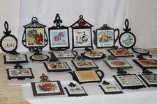 Vintage Cast Iron Ceramic Tile Trivet Pick On...
