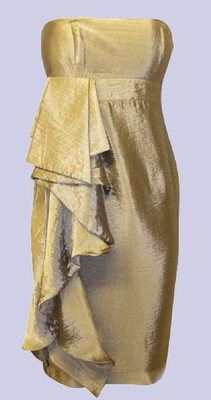 SEHR SONDERANGEBOT PER UNA Speziale GOLD-Bronze Metallic Kleid/Kleid UK 12
