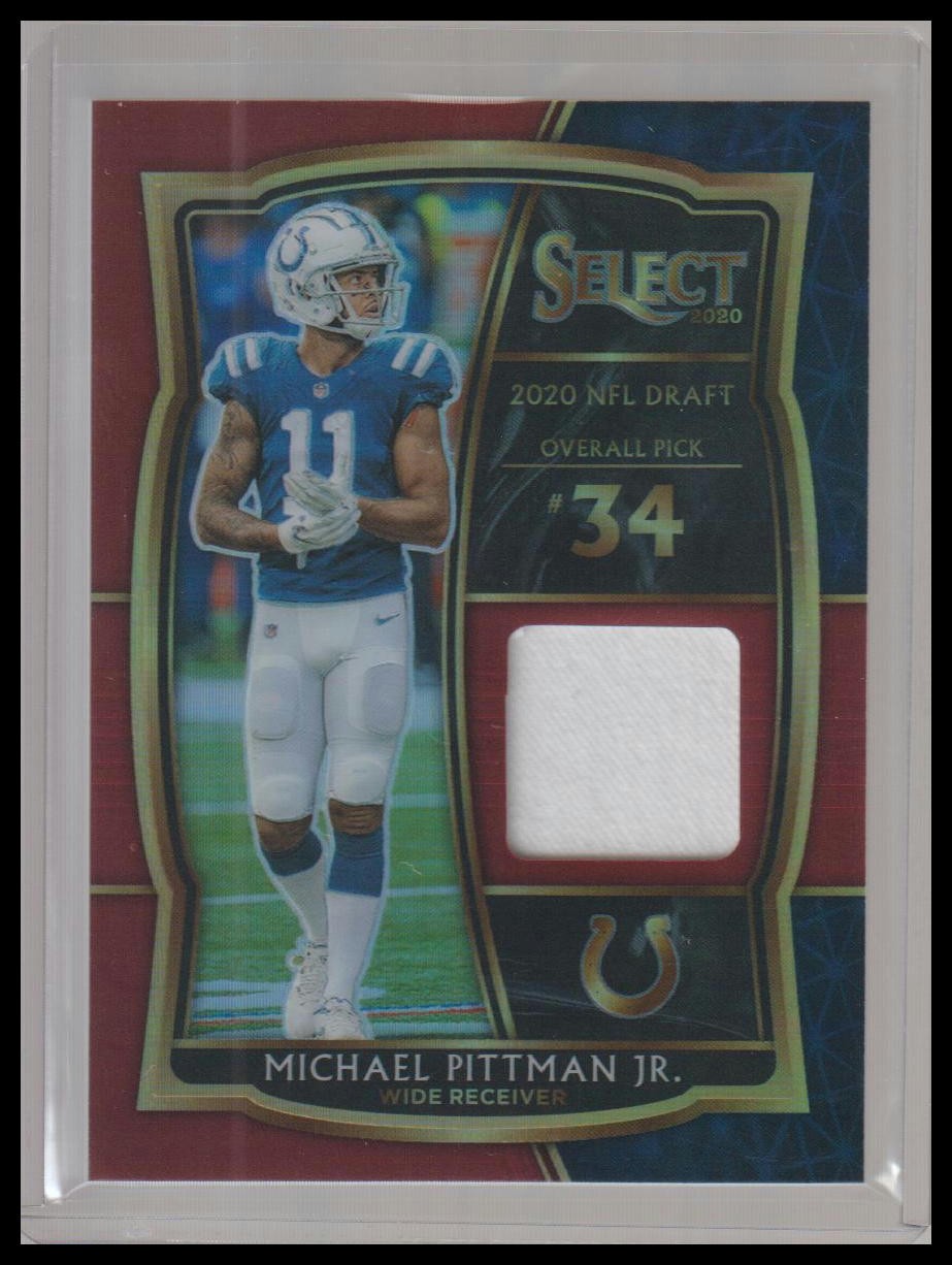 2020 Panini Select #DS-MPI Michael Pittman Jr. Draft Selections Memorabilia Red