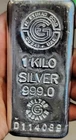 1 Kilo Silver Bullion Bar of 999.0 Fine 32.15 troy ounces
