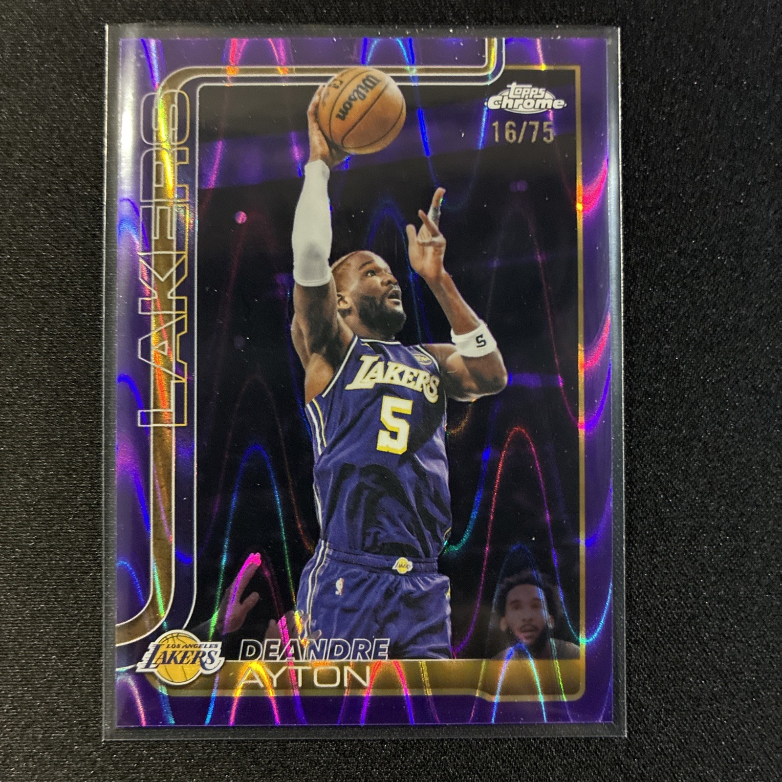 2025-26 Topps Chrome Update Deandre Ayton #104 Purple RayWave Refractor /75