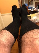 Mens Diabetic Over The Calf Socks 4 Pack Size 10-13 High Stretch Comfort Fit