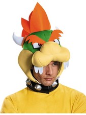 Adults Nintendo Mario Brothers Bowser Headpiece Hat Costume Accessory