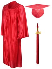 Shiny Graduation Cap And Gown With 2026 Tassel High School Bachelor