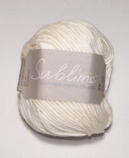 LOT of 10 Balls of Sublime CASHMERE MERINO SILK ARAN Knitting Yarn #0003 VANILLA