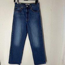 Levi  s Ribcage Straight Ankle Jeans Size 28 High Rise Button Fly