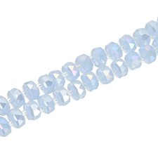 Crystal Glass Beads, 8 mm Rondelle Crystal Beads, Light Blue Jade