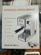 EM626 20 Bar Espresso Machine Digital Display Steam Wand 1.2L Stainless Steel